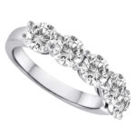 5 Stone Round Diamond Band- 2.50ctw