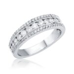 Triple Row Round Diamond Band