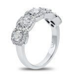 Round Diamond Band with Round Diamond Halo