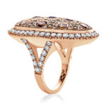 Mixed Shape Diamond Split Shank Ring