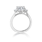 Petite PT 3 Stone Half Moon Diamond Ring