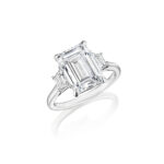 Petite PT 3 Stone Trapezoid Diamond Ring