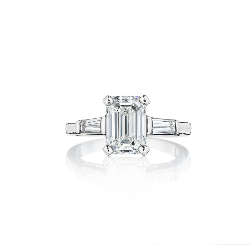 Emerald & Baguette Diamond Ring