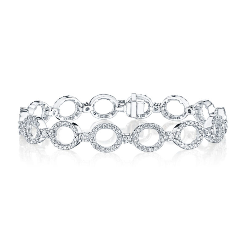 Round Diamond Pave Chain Bracelet
