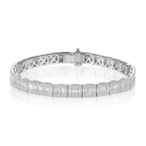 5.65ctw Baguette & Round Diamond Bracelet