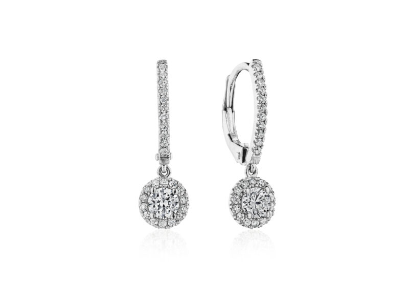 Round Diamond Halo Earrings