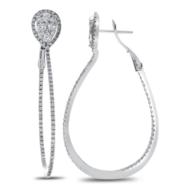 Pear Shaped Hoop Earrings