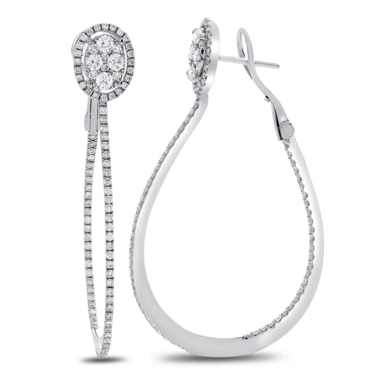 Oval Shaped Hoop Earrings