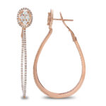 Oval Shaped Hoop Earrings