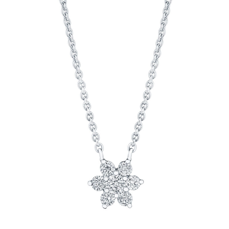 Diamond Flower Necklace