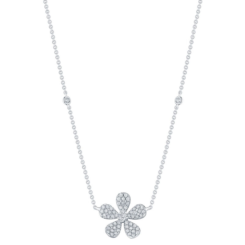 Diamond Flower Pendant