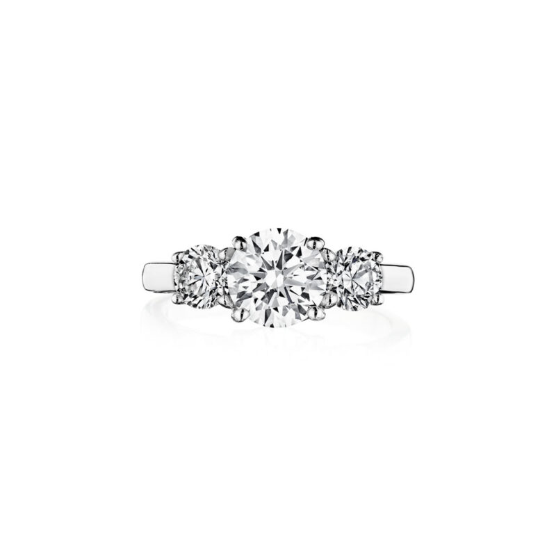 Perfect Twogether® 3 Stone Round Diamond Ring