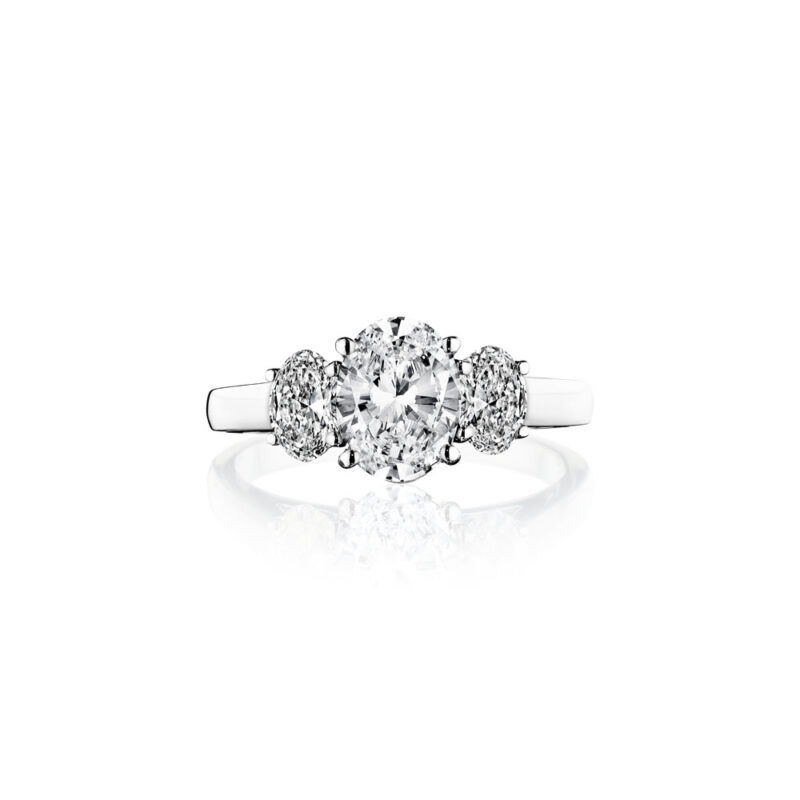 Perfect Twogether® 3 Stone Oval Diamond Ring
