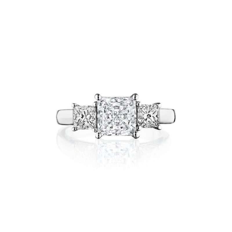 Perfect Twogether® 3 Stone Princess Cut Diamond Ring