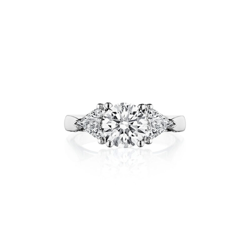 Perfect Twogether® 3 Stone Trillion Cut Diamond Ring