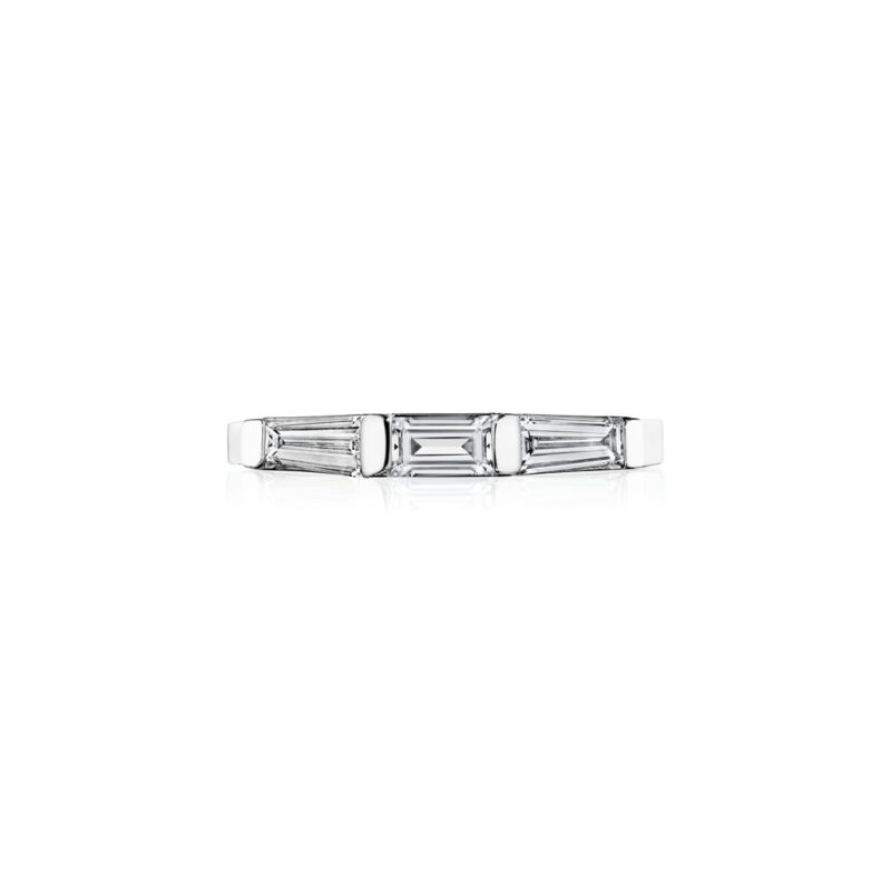 Perfect Twogether® 3 Stone Baguette Diamond Band