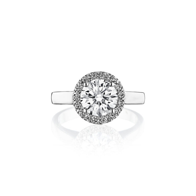 Perfect Twogether® Round Diamond Halo Solitaire Ring
