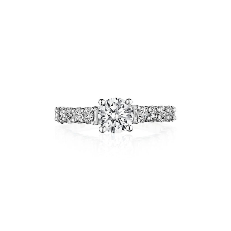 Perfect Twogether® Round Diamond Shared Prong Engagement Ring