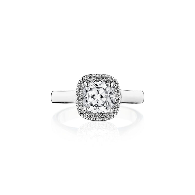 Perfect Twogether® Round Diamond Halo Solitaire Ring