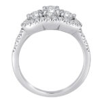 New York Dreams® Three Stone Round Diamond Ring with Halo